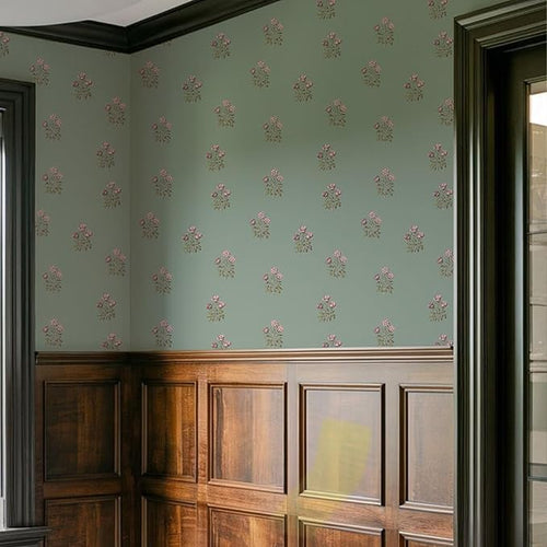 17.3" x 118.1" Vintage Floral Wallpaper Peel and Stick Boho Wallpaper Removable - Image 2