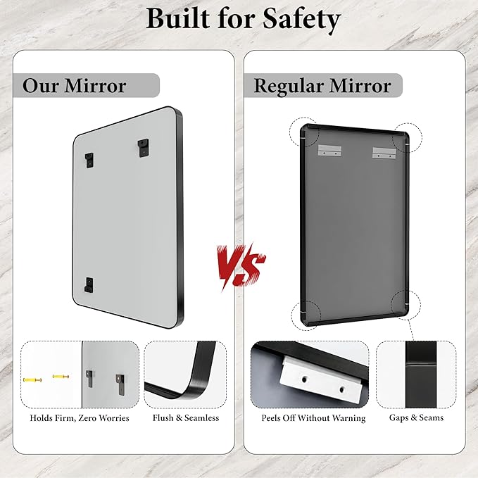 36 Inch Brushed Nickel Bathroom Mirrors - Image 6