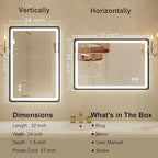24x32 Inch LED Bathroom Mirror - Image 7