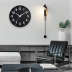 HZDHCLH Black Wall Clocks Battery Operated 12 inch Silent Non Ticking Modern - Image 4