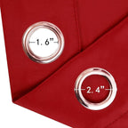 LEMOMO Blackout Curtains 66 x 54 Inch Long Bright Red Curtains Set of 2 Panels - Image 5