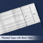 MIULEE Navy Blue Back Tab Blackout Curtains 90 Inches Long 2 Panels Set - Image 4