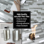 AULIGET 2 Sheets Faux Stone Peel and Stick Backsplash - Image 5