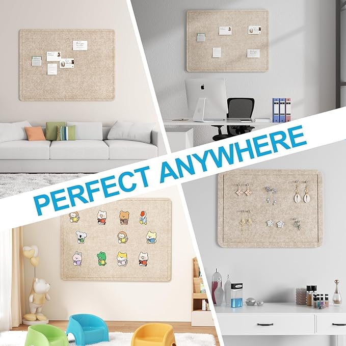 Large Felt Bulletin Board for Wall, Soft Felt Cork Board for Office, Home - Image 9
