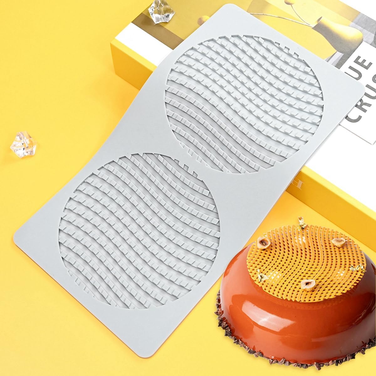 TUKE Fondant Lace Silicone Mold Beehive Dessert Cake Pastry Chocolate Honeycomb Decorating DIY Molecular Cuisine Kitchen Bakeware (C_ Honeycomb)