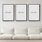 3 Piece Framed Black and White Boho Wall Art - Image 9
