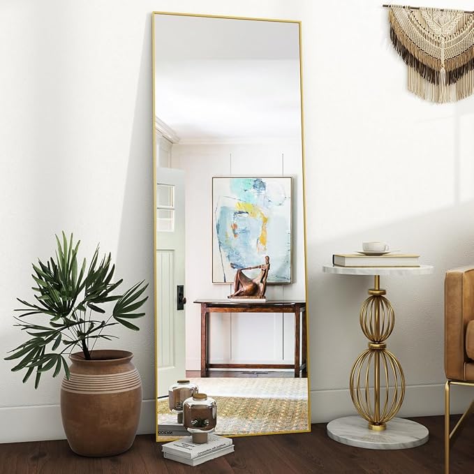 VooBang Mirror Full Length, Aluminum Alloy Frame Full Body Mirror, Standing - Image 7