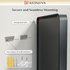 Keonjinn Black Bathroom Mirror 55 x 36 Inch Large Rounded Rectangle Mirror - Image 6