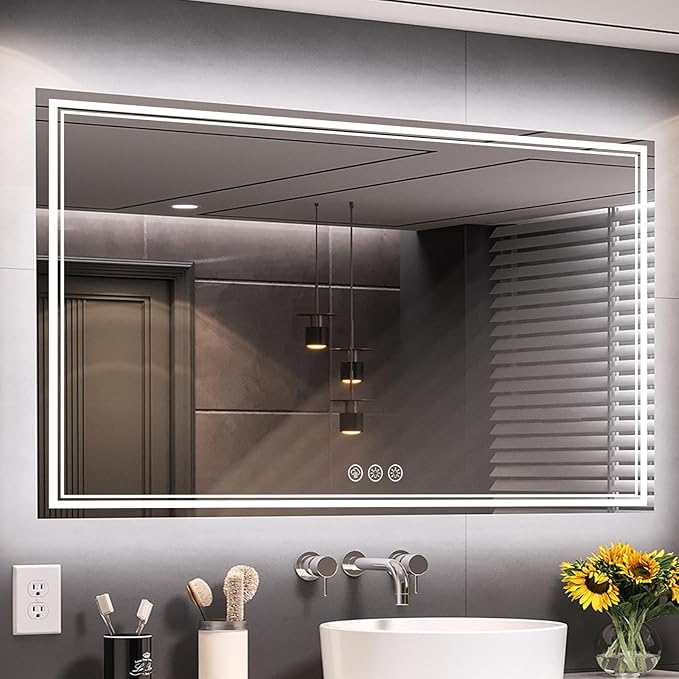 Ratsamee 55x30 Inch LED Bathroom Mirror by RATSAMEE