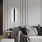 KELUOLY Modern Plug in Wall Sconces, 23.6 inch Frosted Black LED Long Wall - Image 2