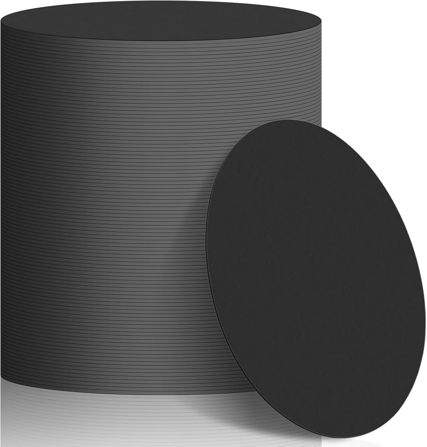 TaoBary 100 Pcs Disposable Paper Coasters Bulk 1MM, 4 Inch Round Cardboard Coasters Blank for Bar Drinks DIY Crafts Arts Wedding (Black)