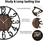24'' Silent Wall Clock with Night Light, Glow in The Dark Decorative Wall Clock - Image 4