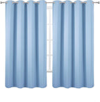 LEMOMO Sky Blue Blackout Curtains 66 x 63 Inch Length/Set of 2 Curtain - Image 2