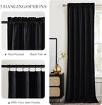 NICETOWN Black Out Velvet Curtains 108 inches Long Blackout - Image 5