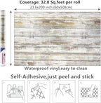 Arthome 23.6x200'' Gray Rustic Wood Contact Paper Peel and Stick Self-Adhesive - Image 7