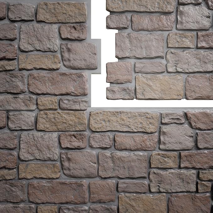 EverStone Cobblestone Faux Stone Panel, Grand Canyon Color - Image 9