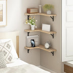 YGEOMER Corner Floating Shelves, Wall Mounted Corner Shelf - Image 4