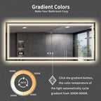 Bathroom Mirrors for Wall, 88x38 Inch Gradient Front and Backlight Big Lighted - Image 3