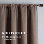 IGEMAEVE Blackout Curtains for Bedroom 1 Panel, Custom Curtains Thermal - Image 2