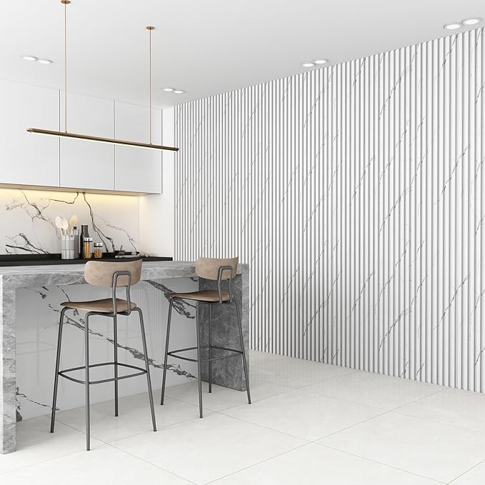 8-Pack WPC Wall Panels 108’’ x 6.1’’ 3D Slat Wall Panel Acoustic Wall Paneling - Image 4