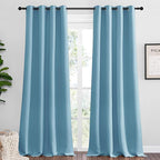 NICETOWN Teal Blue Blackout Curtains 90 inches Length by NICETOWN
