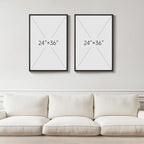Large Framed Green Abstract Wall Art, 2 Piece Modern Canvas Prints Paintings - Image 3
