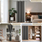 Joydeco Blackout Door Curtain for Doorway Privacy 84 Inches Long, Grommet - Image 4