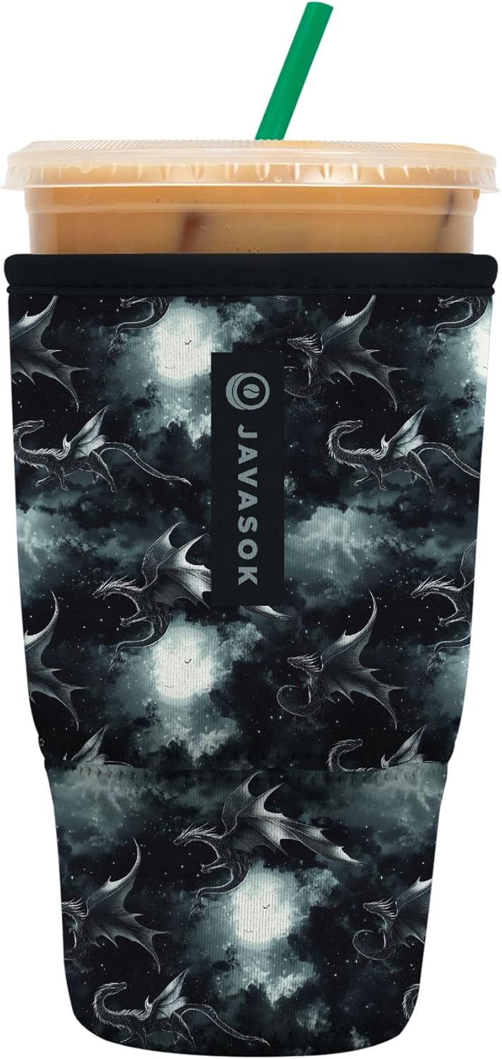 Sok It JavaSok Iced Coffee & Cold Soda Insulated Neoprene Cup Sleeve (Dragon Lore, Large: 30-32oz)