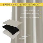 NICETOWN Short Cafe Curtain 54 inch Length, Window Treatment Thermal Insulated - Image 3