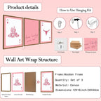 Pink Western Wall Art, How Lucky are We Wall Decor Picture Southwestern Cowgirl - Image 2