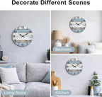 JoFomp 8 Inch Wooden Wall Clocks Battery Operated, Silent Wall Clock Non Ticking - Image 4