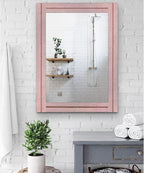 AAZZKANG Rectangle Mirror with Wood Framed Modern Farmhouse Hanging Wall - Image 4