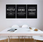 KAWAHONE Grind Hustle Conquer Wall Art, Success Canvas Painting Wall Decor - Image 8