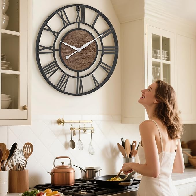 Pytha Sight 30 Inch Extra Large Giant Wall Clock, Oversized Round Silent - Image 6