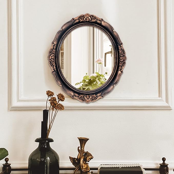 Eaoundm 13.1 x 14.8 inchs Decorative Wall Mirror, Vintage Hanging Mirrors - Image 2
