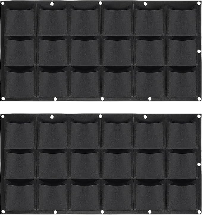 ZOENHOU 2 Pack Total 36 Roomy Pockets Horizontal Garden Planter, Waterproof by ZOENHOUDIRECT