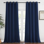 NICETOWN Blackout Navy Blue Curtains 120 inch Length by NICETOWN