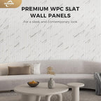OUZUGIE WPC Acoustic Slat Wall Paneling, Living Room, TV Background, Study Room - Image 2