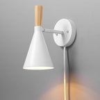 Globe Electric 65000147 1-Light Plug-in or Hardwire Wall Sconce, Matte White - Image 6
