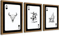 Western Cowboy Wall Art Set Of 3 Cowboy Print Playing Card Inspired by TransformYourWallsElevateYourStyle