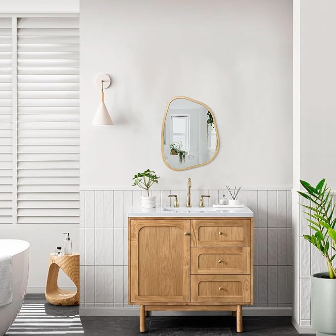 Irregular Asymmetrical Mirror Wall Mounted, Unique Vanity Mirror, Shaped - Image 6