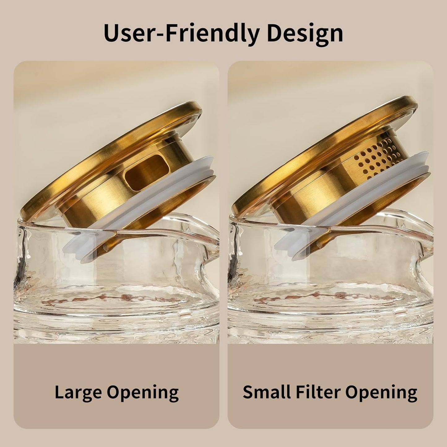 Glass Pitcher with Lid, 2 PACK 68 oz/2 Liter Vintage Water Pitcher, Clear Borosilicate Glass Water Carafe for Cold Brew, Coffee, Lemonade, Iced Sun Tea,Beverage, Milk, Heat Resistant