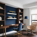 Yancorp 16"x394" Matte Gray Blue Peel and Stick Wallpaper Removable Contact - Image 3