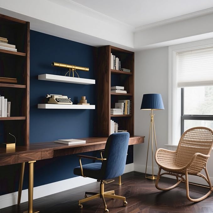 Yancorp 16"x394" Matte Gray Blue Peel and Stick Wallpaper Removable Contact - Image 3