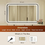 32x55 Inch LED Bathroom Mirror - Image 2