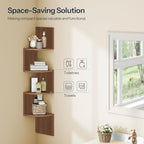 HOOBRO Corner Shelf Wall-Mounted, 4-Tier Corner Bookshelves - Image 5