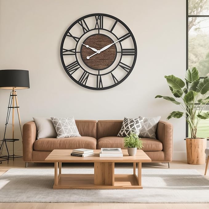 24 Inch Modern Decorative Metal Wall Clock - Image 5
