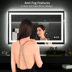 LOAAO 48"X28" LED Bathroom Mirror - Image 3
