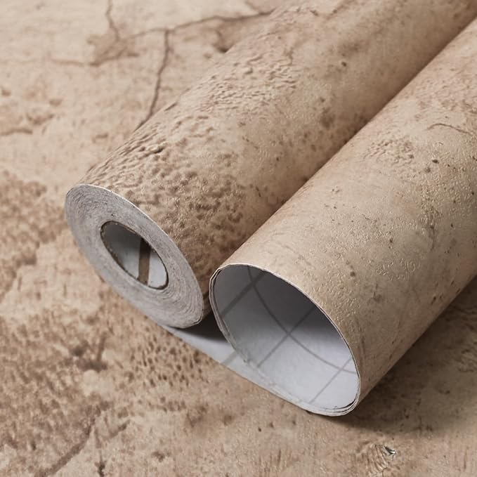 Dark Gray Concrete Wallpaper 23.6in X 360in, Wall Paper Pull and Stick by WAPANE