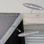 AJAZZ 100% Blackout Self Adhesive Curtains Small Window Short Temporary - Image 6